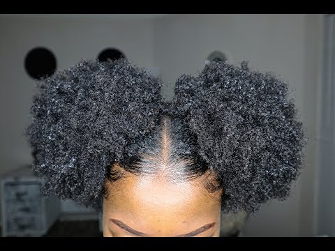 My Signature Double Puffs on my Natural Hair | Keke J. #kekej #naturalhair #type4naturalhair