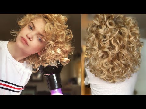 How I Diffuse My Natural Curly Hair for Voluminous 2B/C Waves &amp; 3A Curls