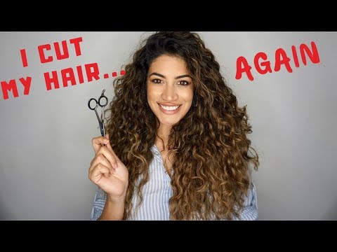DIY DOUBLE UNICORN HAIR CUT - HOW TO GET LAYERS IN CURLY HAIR