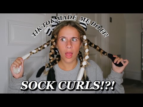 HEATLESS CURLS USING SOCKS?! | Romy Morris