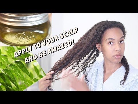 Neem Oil for Super Long Natural Hair, Fast Growth and Scalp Stimulation Treatment