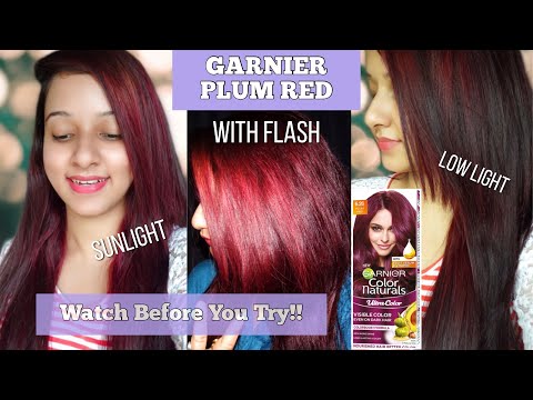 I Tried Garnier Hair Colour PLUM RED | Honest Review | Plum Red Hair | Twilight QueenBee