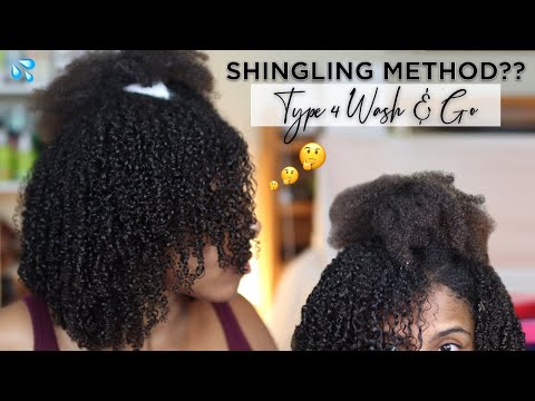 Trying the Shingling Method for my Wash &amp; Go! More Definition??? 🤔 | Dense Type 4 Hair