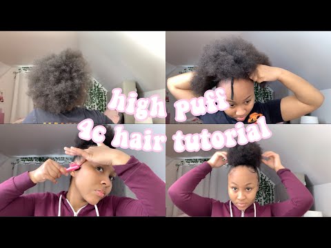 HIGH PUFF ON NATURAL 4C HAIR TUTORIAL | BEGINNER FRIENDLY | CHEYENNE V.