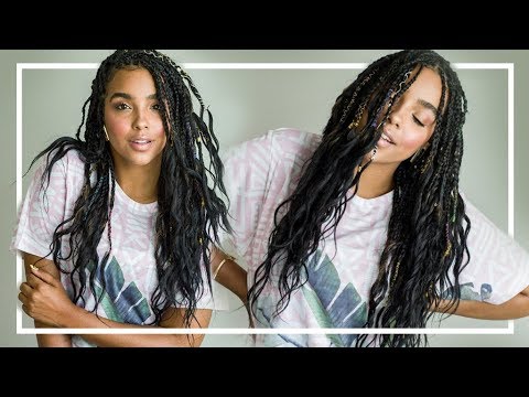 DIY BOHO BRAIDS TUTORIAL A Box Braid and Goddess Locs Remix!