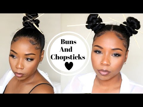 Top knot bun/ninja bun | with chopsticks | two different ways