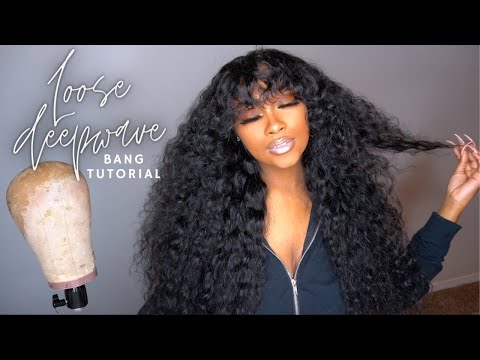 😍NOT THE BAYANG!? LOOSE DEEPWAVE BUNDLES BANG TUTORIAL FOR AT HOME BEGINNERS| QUICK WEAVE|WESTKISS