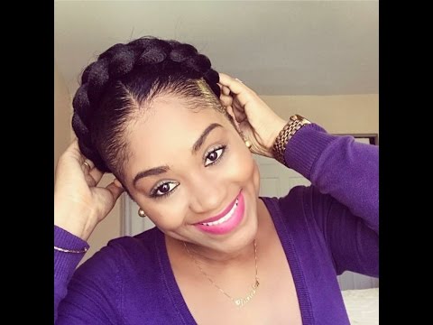 Halo Braid on short natural hair| Protective Style