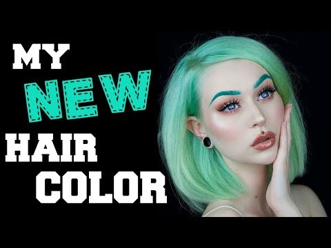 Dyeing My Hair Mint Green ☆ | Evelina Forsell