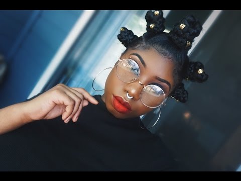 Bantu Knots Using Braiding Hair