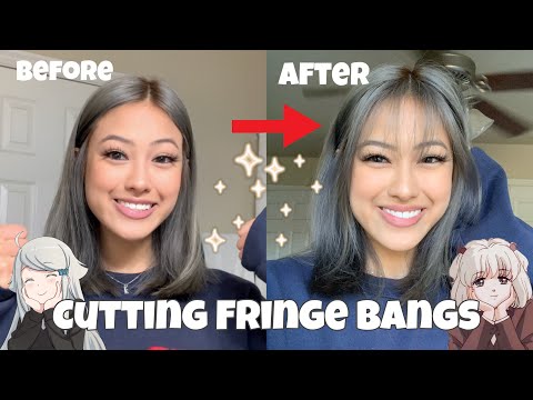 cutting fringe bangs ! Easily hidden bangs tutorial | GABBY HUA