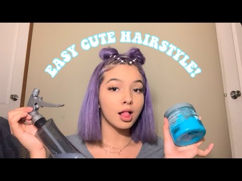 CUTE EASY HAIRSTYLE (with rubber bands)