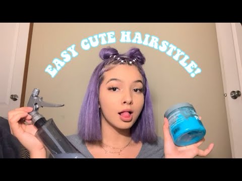 CUTE EASY HAIRSTYLE (with rubber bands)