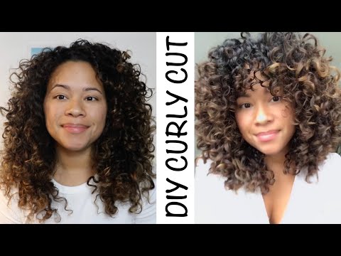 DIY CURLY CUT | RËZO CUT | HOW TO CUT YOUR CURLY HAIR AT HOME | CUTTING CURLY HAIR FOR MORE VOLUME