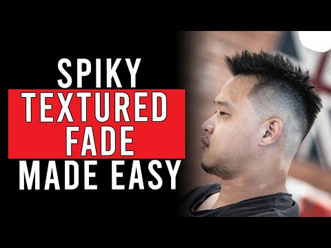 Men's Spiky Textured Fade Haircut 2022 | Asian Stiff Hair Type | Solution To Cowlick |