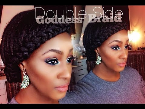 Double Sided Goddess Braids on short/medium length hair with Clip Ins