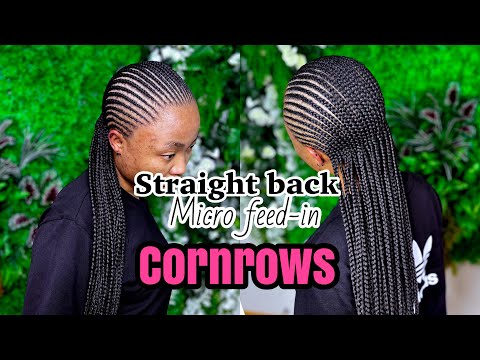 Micro feedin cornrows + knotless braids