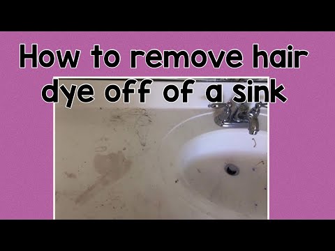 How to remove hair dye off a bathroom sink