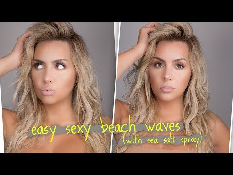 Sexy beach waves w/ DIY sea salt spray