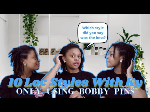 Style My Locs Only Using Bobby Pins | 10 Loc Styles (Short/Medium Length Locs)