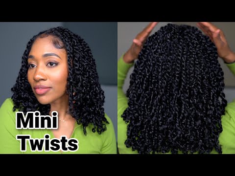 Mini Twist Tutorial! (Protective Style --NO Added hair)| Natural Hair + Low Tension Curly Hairstyles