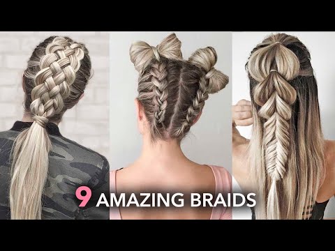 9 Amazing Braids and Hairstyles 😍 DIY Tutorials by Nina Starck