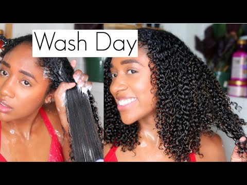 🚿Wash Day Routine| How to wash Natural Curly Hair with NO breakage! (Hair Hacks)