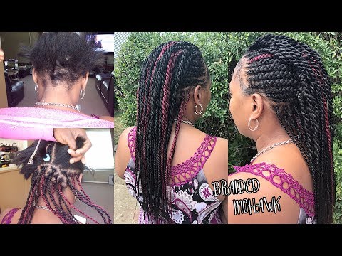 HOW TO DO A BRAIDED MOHAWK WITH SENEGALESE TWISTS - TUTORIAL