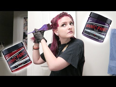 How to: Burgundy Hair with Manic Panic Hair Dye! Purple Haze &amp; Wildfire | Alyssa Nicole |