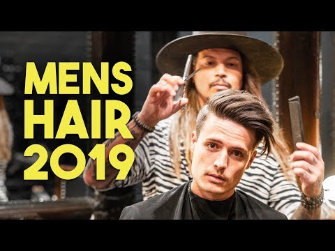 Mens Hair | Modern Side Swept Haircut &amp; Style Tutorial 2019