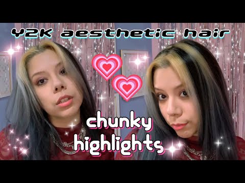 chunky highlights | Y2K aesthetic hair