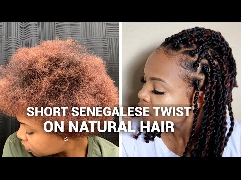 *Short Senegalese Twist* on short/medium natural hair