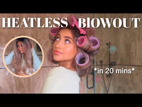 attempting a SALON BLOWOUT W/ ROLLERS *big &amp; bouncy*