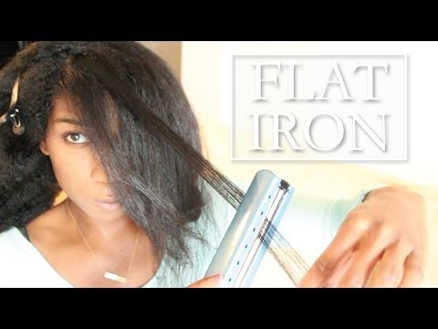 Flat Ironed Natural Hair! Low Heat - Naptural85