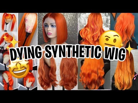 HOW TO DYE A SYNTHETIC WIG W/FABRIC DYE *HILARIOUS* | Water Method