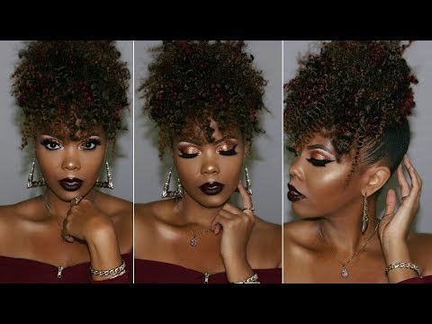 😍 $15 BRAIDLESS CROCHET HIGH PUFF TUTORIAL| UPDO NATURAL HAIRSTYLE |EASY PINEAPPLE UPDO | TASTEPINK