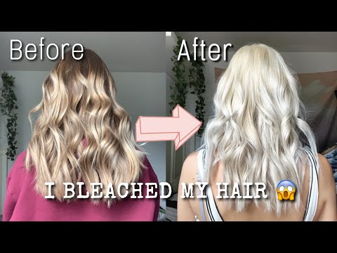Bleaching my hair PLATINUM BLONDE... (it actually turned out good)