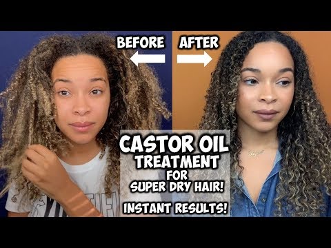 CASTOR OIL TREATMENT FOR SUPER DRY HAIR! | INSTANT RESULTS!