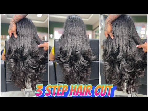 How to do step hair cut in just 3 steps/Advanced Step hair cut/tutorial/easy way/step by step cut