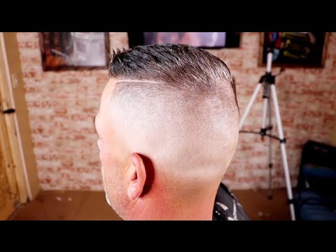 High &amp; Tight Skin Fade Textured Top w/Hard Part Simple To Follow Haircut Tutorial (HD)