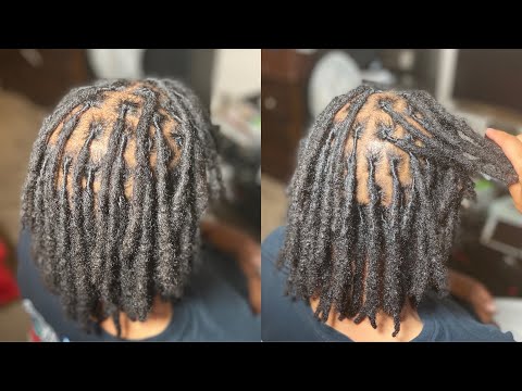 HOW TO RETWIST LOCS FOR BEGINNERS | w/ Aloe Vera Gel | Palm Rolling Method