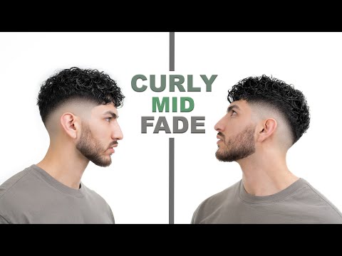 CURLY MID FADE HAIRCUT TUTORIAL!