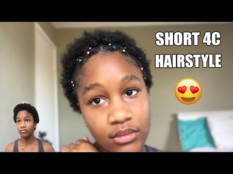 Rubber-band Style for Short 4c Hair I Hair Tutorial I Easy