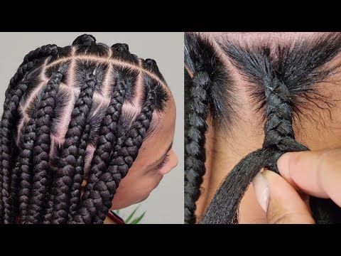 LARGE KNOTLESS BRAIDS |PERFECT GRIP | BEGINNER FRIENDLY 👌🏾👏🏾