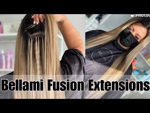 Keratin Hot Fusion Application | Cutting and BLENDING HAIR EXTENSIONS