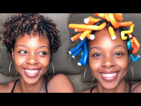 Perfect Spiral Curls|Flexi Rod Set on Short Type 4 Natural Hair