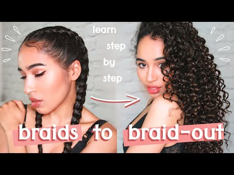 BADDEST BRAIDS &amp; BRAID-OUT Tutorial! ✨HOW TO BRAID ON NATURAL HAIR