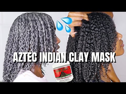 INDIAN AZTEC CLAY MASK ON NATURAL HAIR - TO DETOX, DEFINE, AND REFRESH CURLS | NATURAL HAIR REBOOT