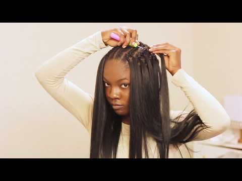 VERY DETAILED Straight Crochet Braids Tutorial ft. Italian Perm Yaki Hair