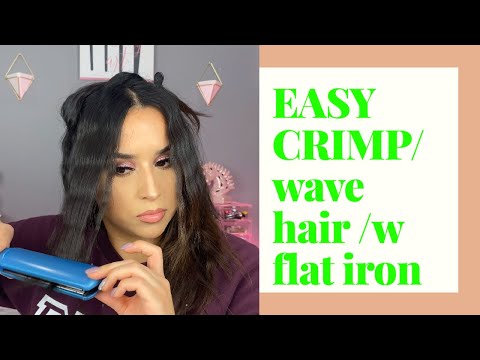 How to wave your hair with a straightener | crimp hair